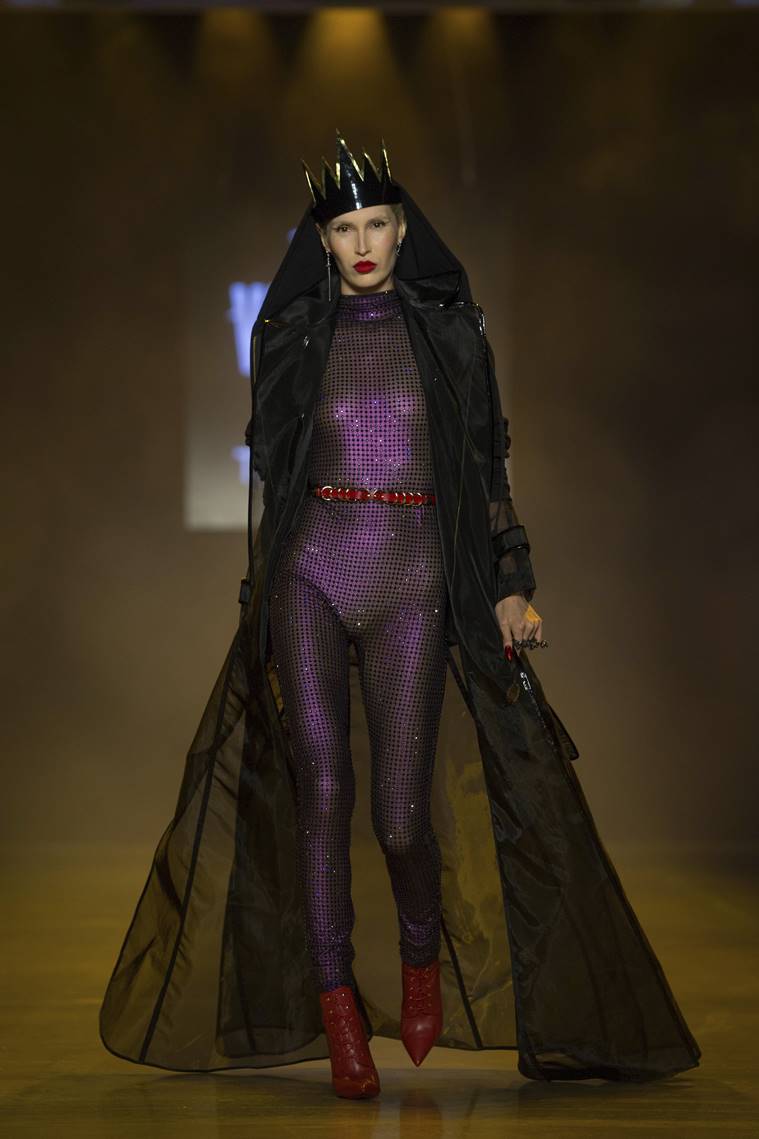 New York Fashion Week, New York Fashion Week The Blonds, Disney villains New York Fashion Week, disney villains inspired outfits, The Blonds disney villains, indian express, indian express news