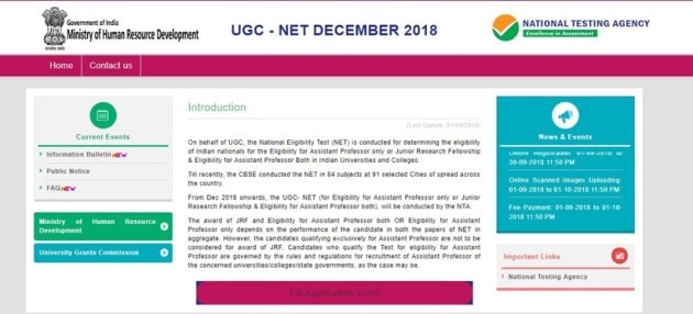 UGC, UGC NET, NET 2018, UGC NET December 2018, ugc net 2018, NET December 2018, nta.ac.in