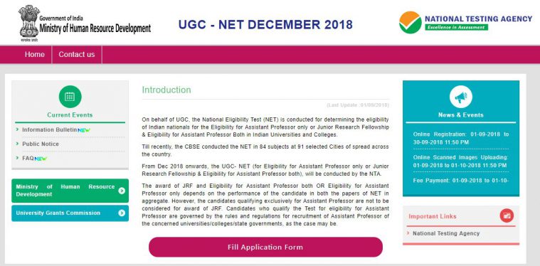 UGC, UGC NET, NTA NET 2018, NET 2018