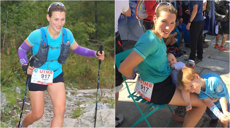 utmb 2018, sophie power, ultra runner breastfeeding photos, runner stop to breastfeed baby race, viral news, inspiring athletes, indian express, viral news