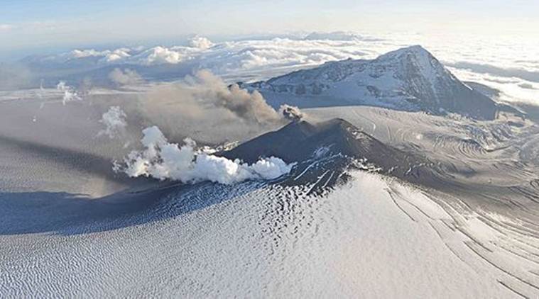 Alaska volcano restless, Alaska volcano active, Alaska volcanic eruption threat, Mount Veniaminof, Alaska Volcano Observatory scientists, Alaska volcano, World News, Indian express