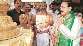 Venkaiah naidu, Vice-president, Lord Venkateswara temple, Naidu's Lord Venkateswara temple visit, Francois Hollande, BJP, Congress, Rafale deal, india news, delhi confidential