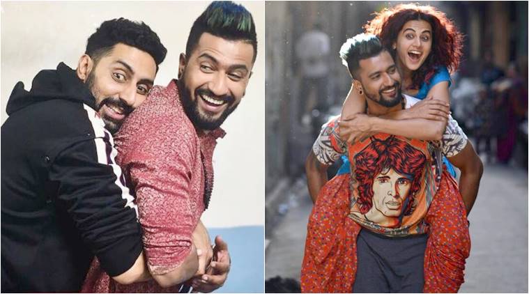 vicky kaushal with abhishek bachchan and taapsee pannu in manmarziyaan