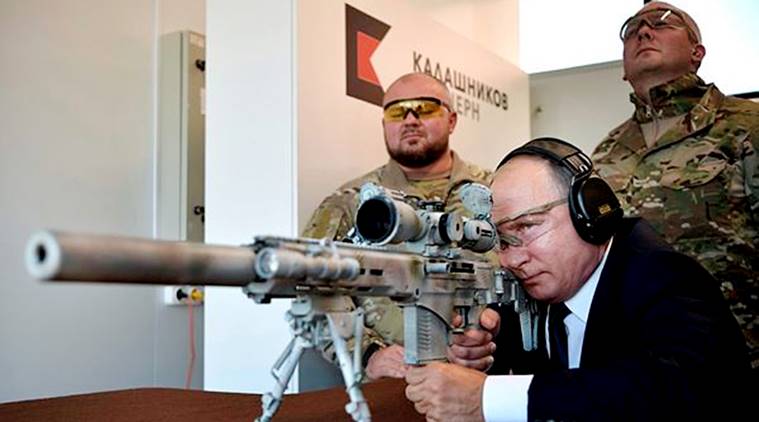 Vladimir Putin fires three ‘Kill Shots’ using new Kalashnikov rifle