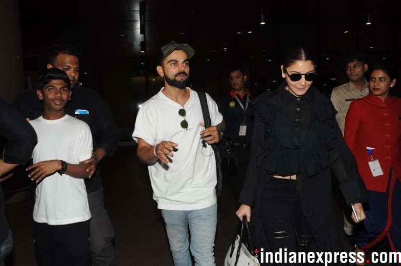virat kohli and anushka sharma at airport