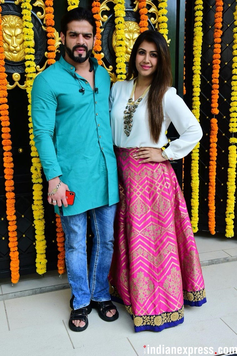 karan patel at ekta kapoor house