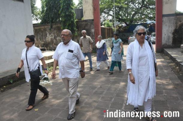 Shyam Benegal at kalpana lajmi funeral