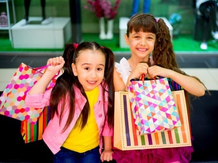 kids and shopping
