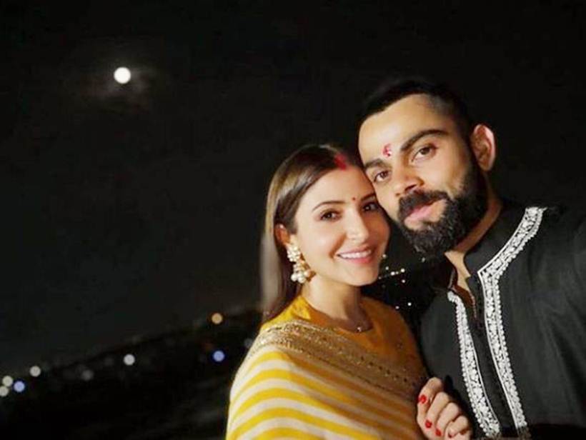 Anushka sharma virat kohli celebrated karvachauth
