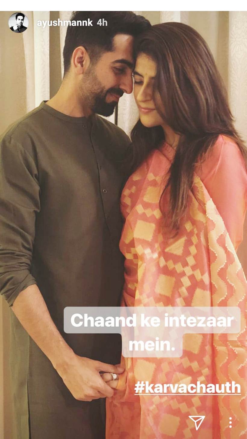 ayushmann khurrana celebrated karvachauth