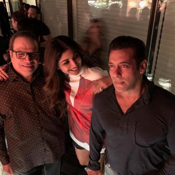 shilpa shetty, salman khan at aayush sharma birthday party 