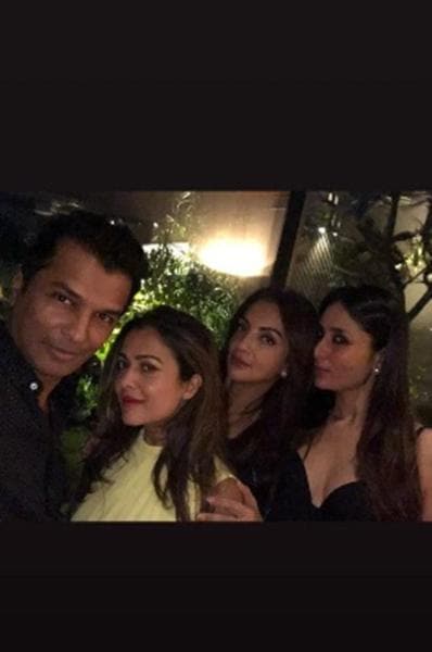 amrita arora, kareena kapoor at aayush sharma's party 