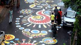 Durga Puja, Alpona, what is Alpona, Alpona Bengal, Assam, aripana