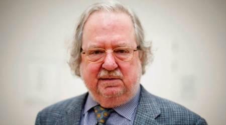 CORRECTS LOCATION - FILE - The March 14, 2015 file photo shows  James P. Allison in Frankfurt, Germany. Allison was awareded the 2018 Nobel Prize for Medicine. (Christoph Schmidt/dpa via AP)