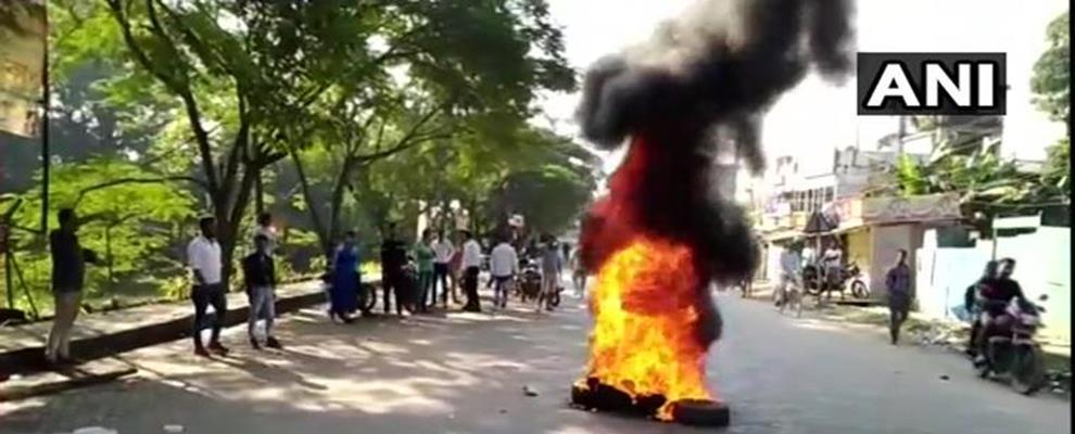 Assam bandh, protest during bandh, bandh violence, bandh against citizenship amendment bill, indian express