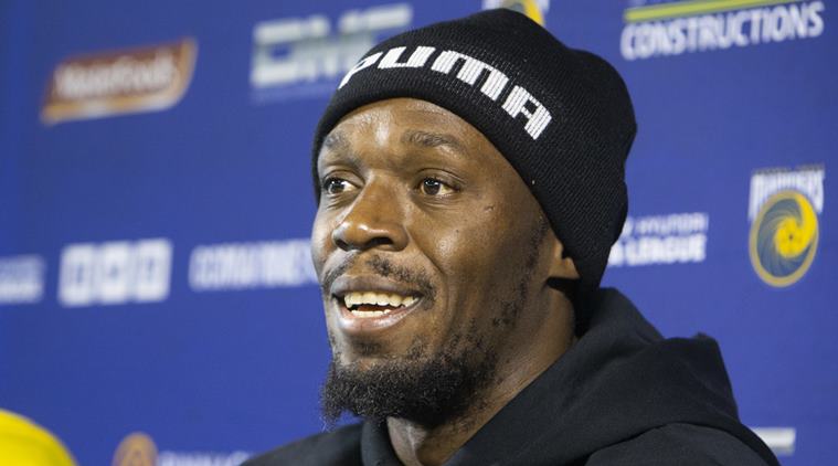 In this Aug. 21, 2018, file photo, Jamaica's Usain Bolt speaks at his press conference with the Central Coast Mariners soccer team in Newcastle, Australia.