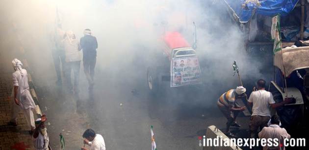 Kisan Kranti March: Police Use Tear Gas Shells, Water Cannons As 