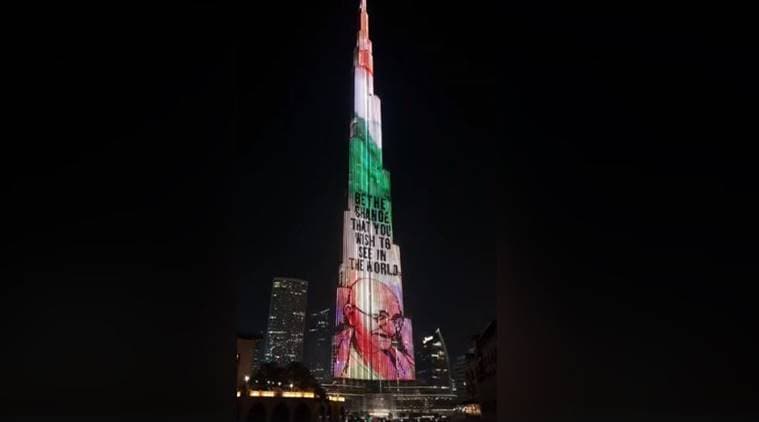 On Gandhi Jayanti, Dubai's Burj Khalifa beams LED video projections of Bapu's teachings