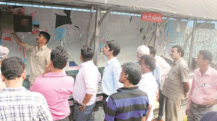 thane man electrocuted, Thane man, Thane bus, Indian express news