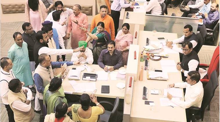 Chandigarh Municipal Corporation, MC house, Rose festival, councillors, stray dogs, death by stray dogs, Indian Express