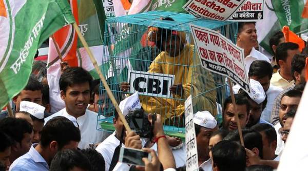 Opposition protest: In the crowd, a ‘caged parrot’