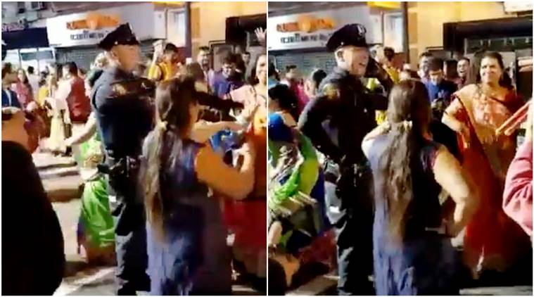 anand mahindra tweets, US cop doing Garba, garba dance, garba viral video,