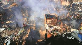 Mumbai fire, Lalmati slum fire, slum gutted, mumbai slum in flames, Indian express