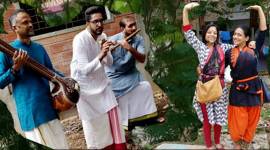 footpath beku_759 Footpath Bharathanatyam, people dance on footpath, viral dance video, funny video, people highlight pothole issue with dance, indian express, indian express news