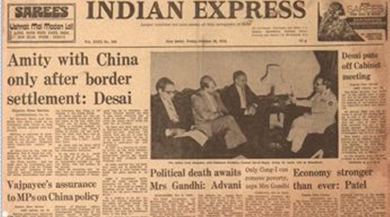 morarji desai, indira gandhi, advani indira, india china, indian express, forty years ago