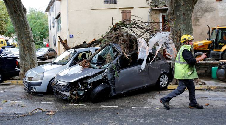 France floods, souther france, floods in france, floods damage france, Flash floods, Flash floods france, france floods, Flash floods in france, Southern france floods, world news, indian express, latest news