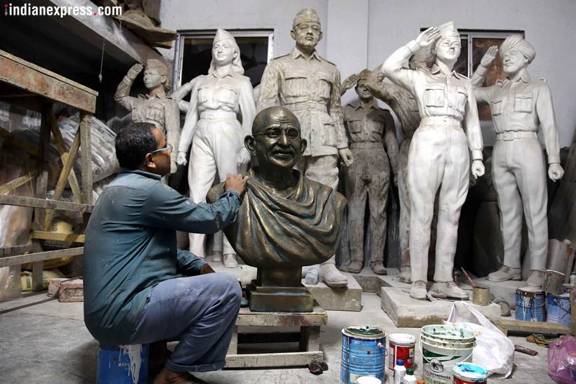 mahatma gandhi, 150th birth anniversary, mahatma gandhi photos, mahatma gandhi statue