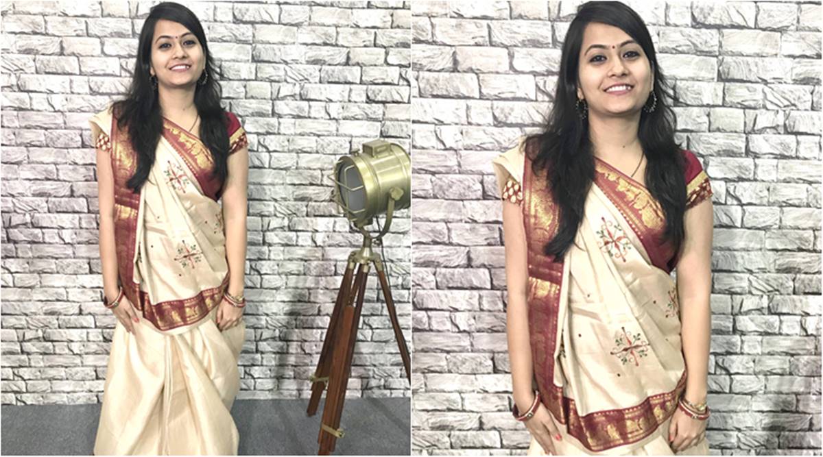 gujarati saree look