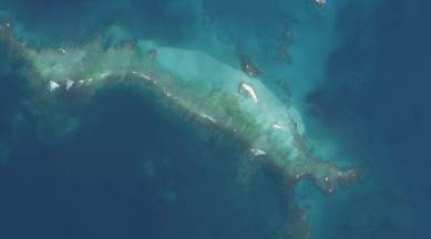 East Island in Hawaii after Hurricane Walaka nearly wiped it out.