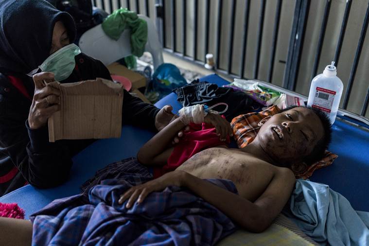 Boy recovering in Indonesia hospital