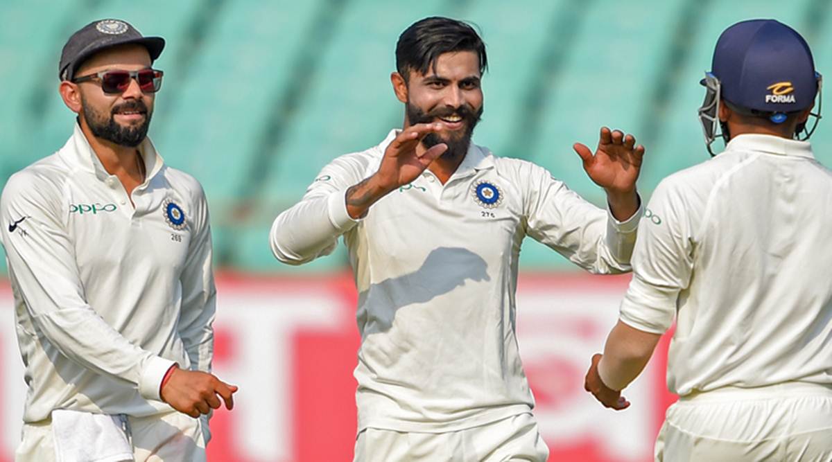 Ravindra Jadeja may miss half of the Test series vs Australia if the hamstring injury turns out to be serious.(File Photo/PTI)