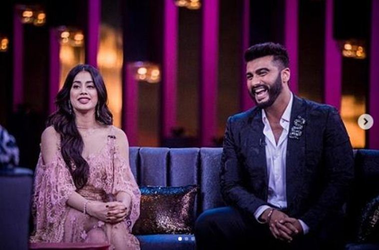 arjun, janhvi on koffee with karan