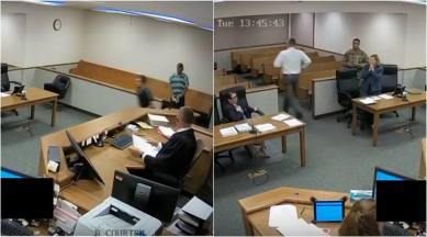 VIDEO: Washington judge ditches his cloak to chase inmates fleeing from courthouse | Trending News,The Indian Express VIDEO: Washington judge ditches his cloak to chase inmates fleeing from courthouse | Trending News,The Indian Express
