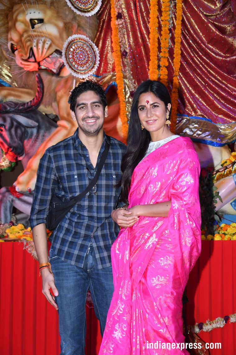 katrina kaif and ayan mukherjee at durga puja