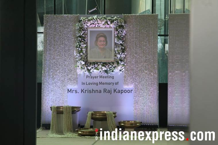 Krishna Raj Kapoor prayer meeting photo