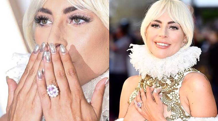 Omgekeerd Vlak Riskeren Looks like Lady Gaga's stunning rare pink sapphire ring flanked by diamonds  is the latest wedding trend | Lifestyle News,The Indian Express