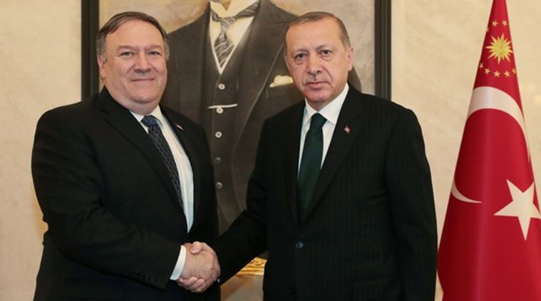 Mike Pompeo meets Turkish President Tayyip Erdogan after talks with ...