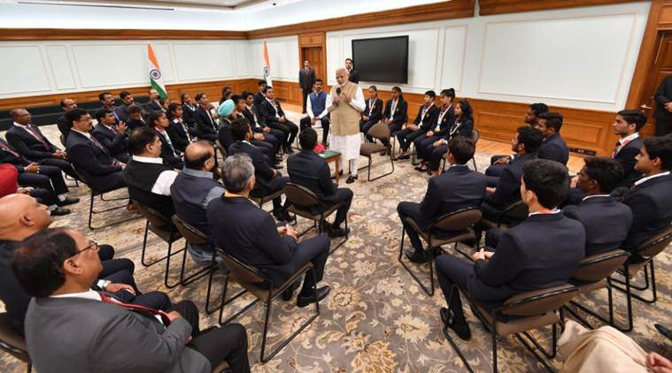 PM Narendra Modi meets YOG medal winners