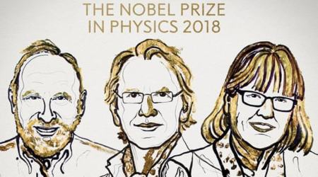 Arthur Ashkin, Donna Strickland, Gerard Mourou, Indian Express