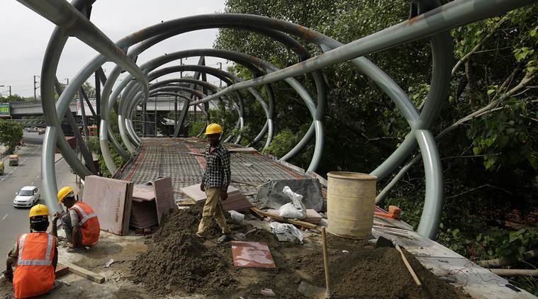 pragati maidan, pagati maidan skywalk, under construction project at Pragati maidan, development project, environmental clearance, ngt, dpcc, delhi environment, delhi air pollution, delhi pollution, delhi environment news, indian express