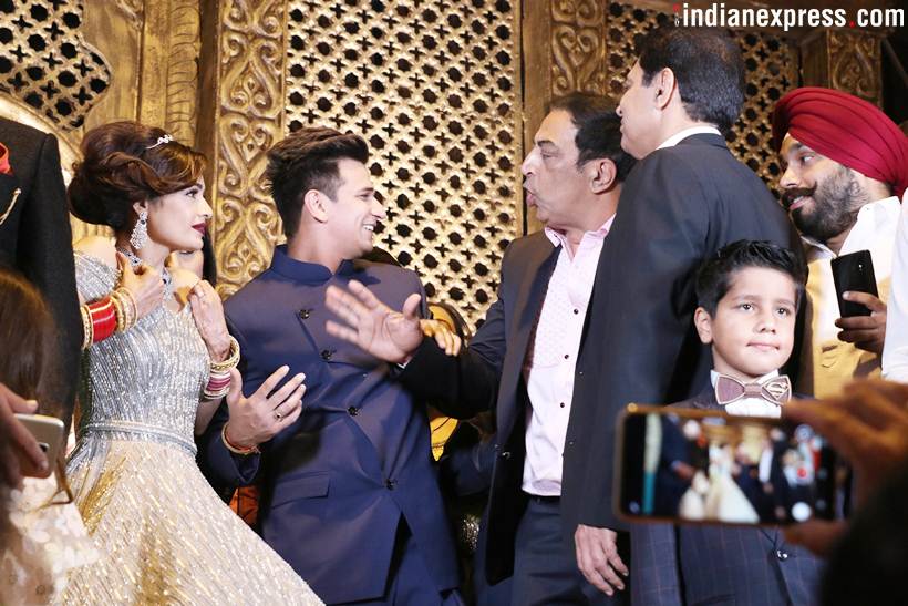vindhu dara sing prince narula, yuvika chaudhary reception
