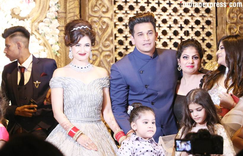 prince narula, yuvika chaudhary reception photos
