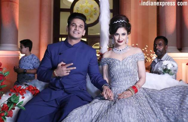 prince narula, yuvika chaudhary reception