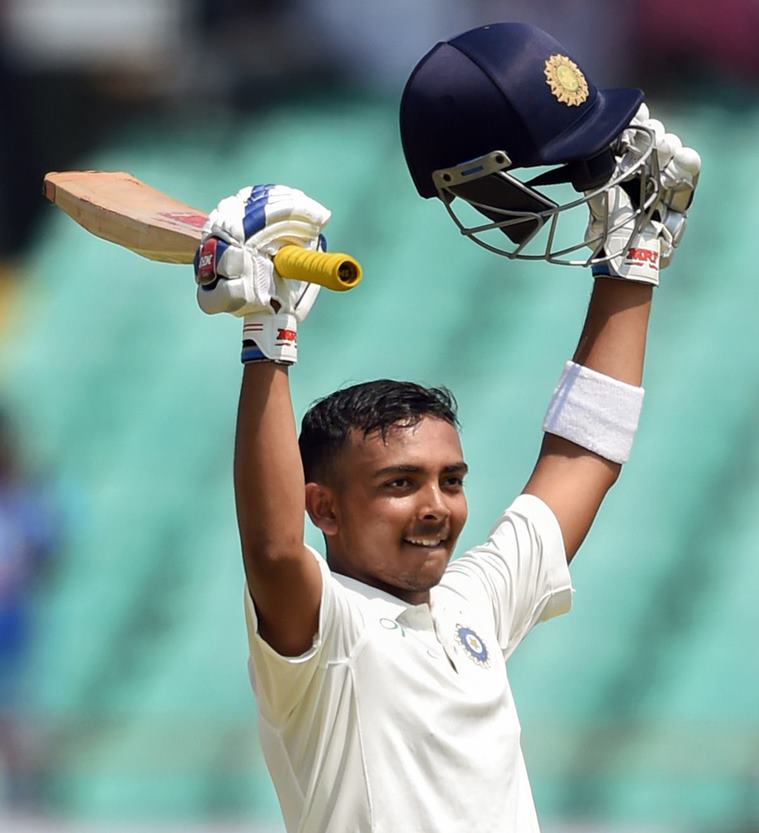 India vs West Indies Prithvi Shaw’s debut ton headlines India’s