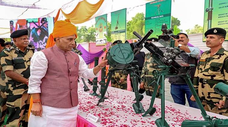 rajnath singh, rajnath in bikaner, rajnath celebrate dussehra with BSF, rajnath performs shastra puja