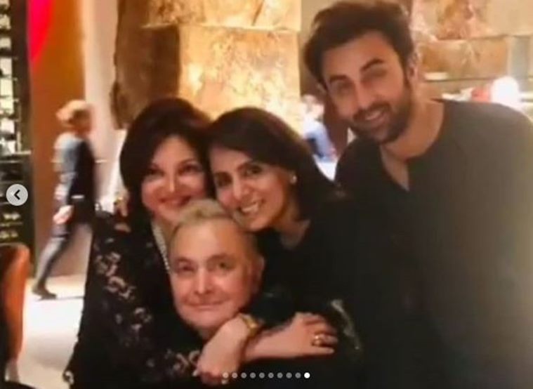 rishi kapoor and neetu kapoor with ranbir kapoor